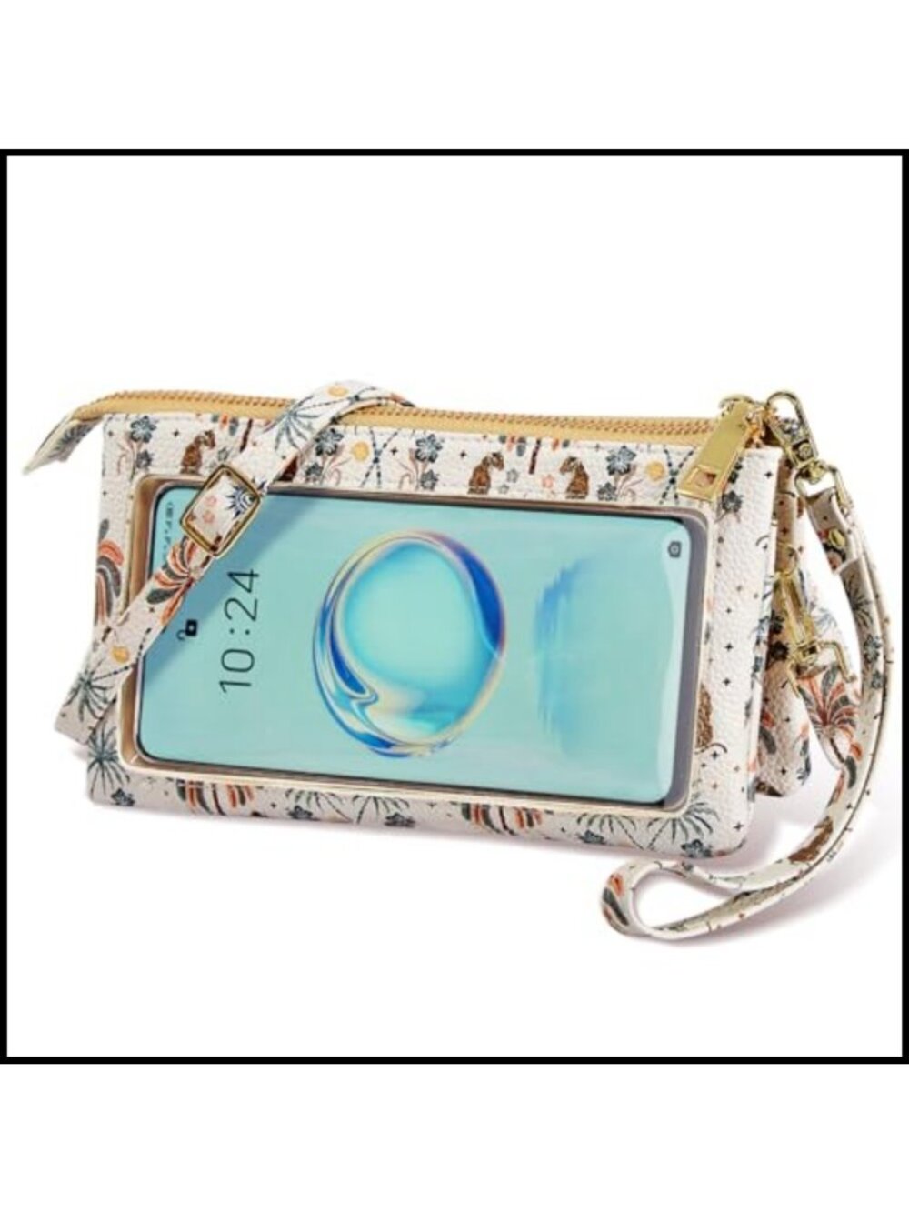 Touchscreen Crossbody Phone Bag PU Leather Wallet Purse Wristlet
